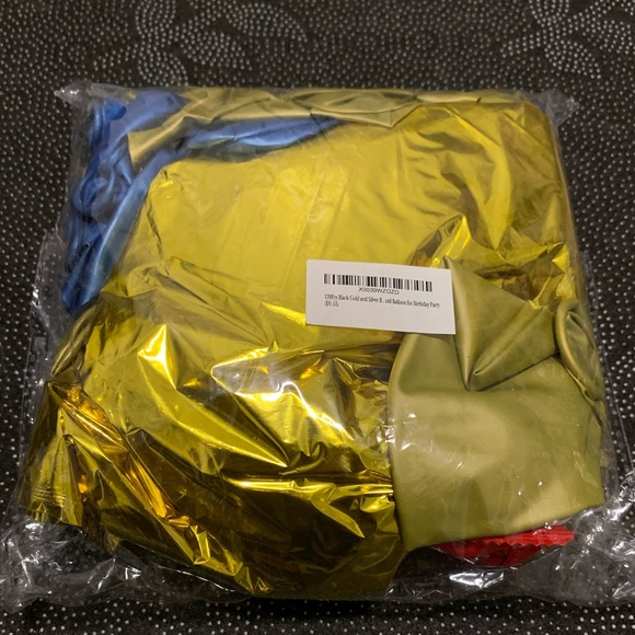 New - 142 pc Balloon Garland Arch Party Kit Metallic Blue and Gold Confetti - Picture 3 of 9